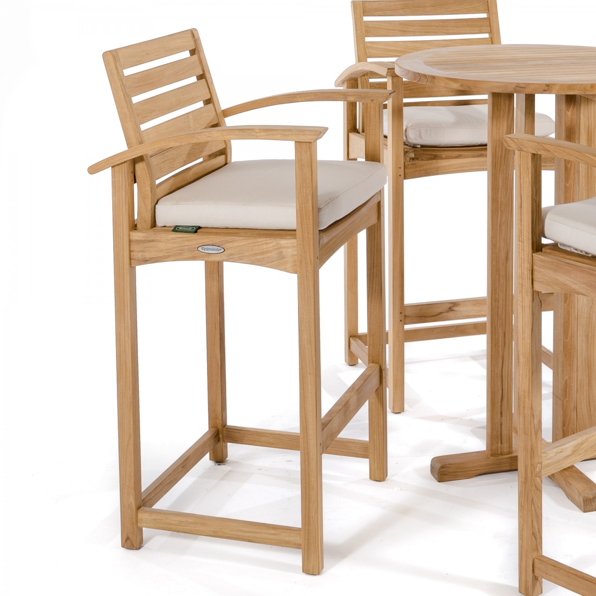 Bar Stool (2) and Table Set Westminster Teak Outdoor Furniture