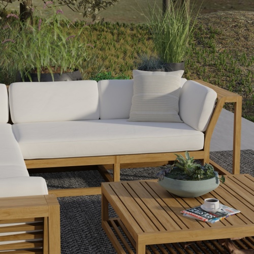 Maya Teak Deep Seating Sectional Sofa - Westminster Teak Outdoor Furniture