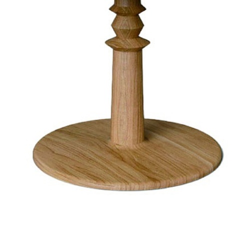 15100B Dahlia Teak Table Base side view on white background