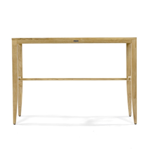 15821 Laguna 5 foot Teak Rectangular Bar Table side view on white background