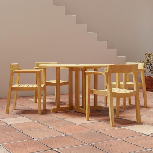 70384 Barbuda Horizon Teak Dining Set of Barbuda 48