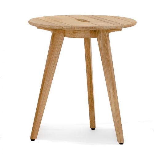 14916 surf teak side table on white background