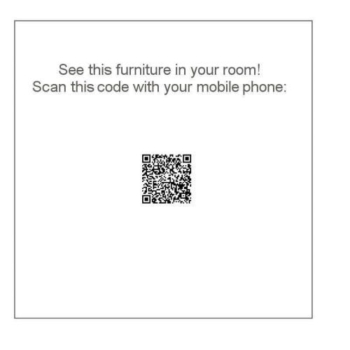 12901 Horizon teak Dining Armchair AR QR Code on white background