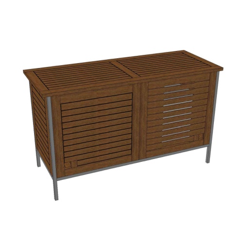 28225 Vogue Sideboard showing both doors closed angled top view on white background