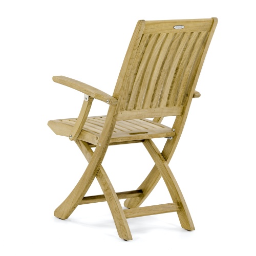 12602S Barbuda Teak Armchair rear angled on white background