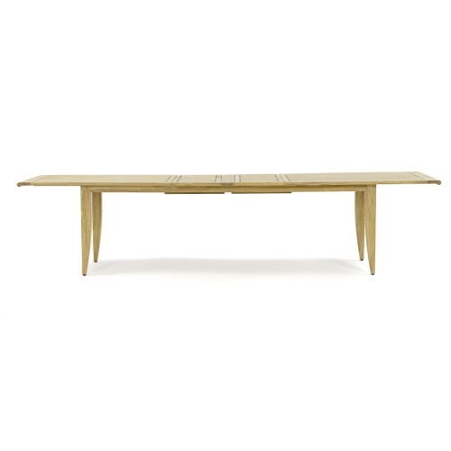 70361 Grand Laguna teak extension dining table side profile on white background