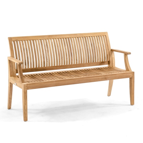 70849 Laguna teak 6 foot long bench angled on white background