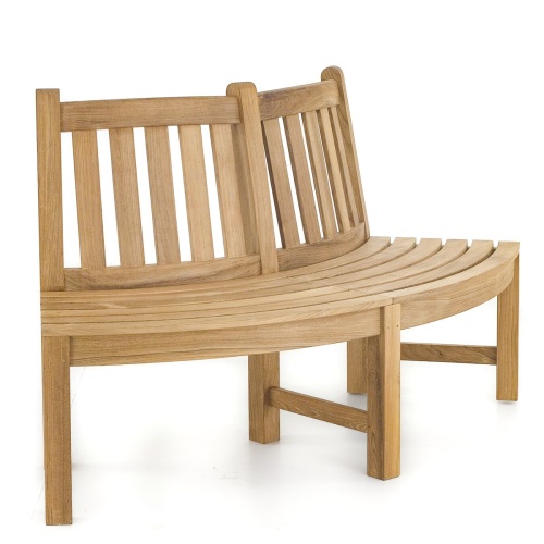 13691ST Buckingham Teak Tree Hugger Bench one section on white background