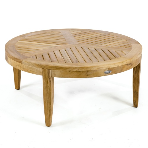 14250 Laguna teak coffee table angled top view on white background