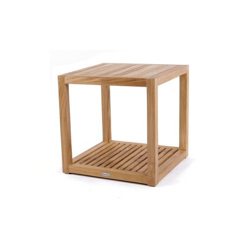 14800 maya teak square side table on white background