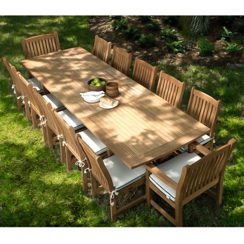 13 pc Grand Veranda Teak Dining Set Westminster Teak