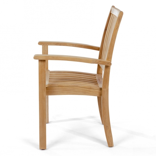 70154 Buckingham teak armchair left side view on white background