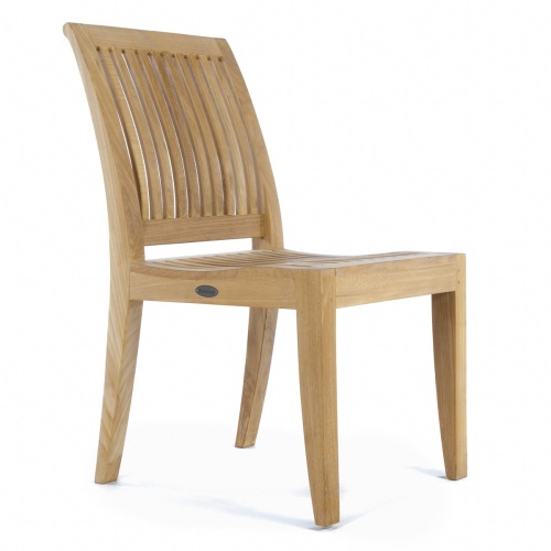 70300 Grand Laguna teak side chair angled on white background