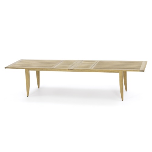 70361 Grand Laguna teak extension dining table angled view extended on white background