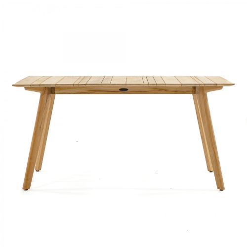 15917 Surf Teak 5 ft Rectangular Dining Table side profile view on white background