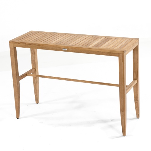 70648 Laguna Vogue teak rectangular table angled top view on white background