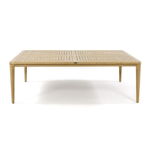 70813 Veranda square teak table side view on white background