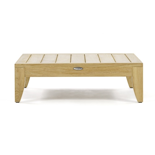 14315 aman dais teak coffee table side profile on a white background