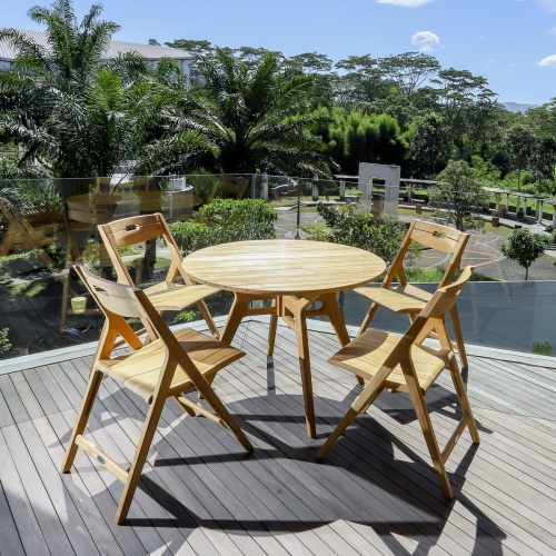 70804 Deluxe Surf Yacht Dining Set on wooden deck overlooking palm trees