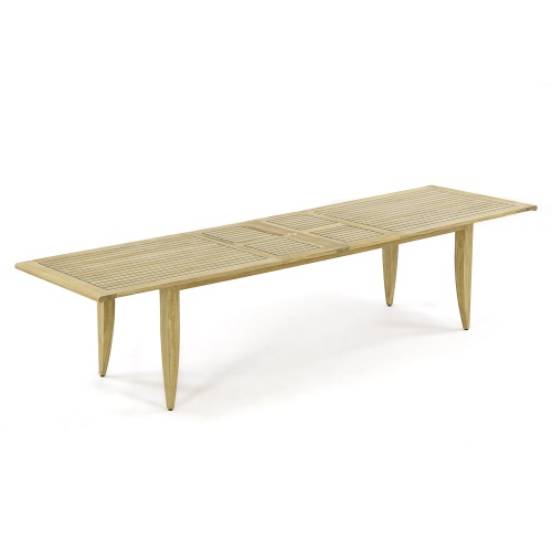 15978 Laguna teak extension Dining Table angled side view on white background 