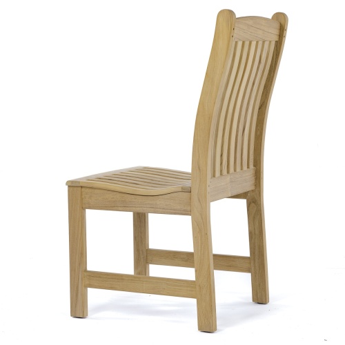 70492 Vogue Veranda Teak Side Chair facing left rear on white background