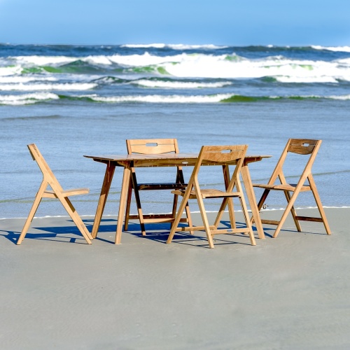 70528 Surf 5 pc Teak on beach overlooking ocean Dining Set