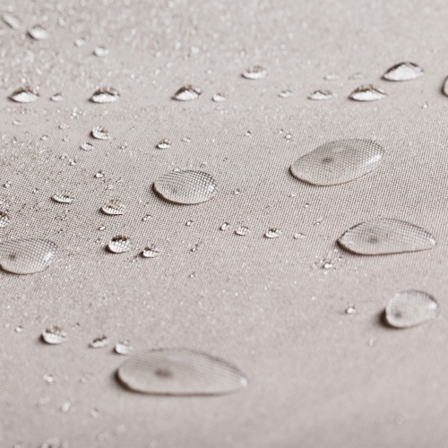 62915F Odyssey Chair Cover showing closeup of water droplets on the repellant material of cover 