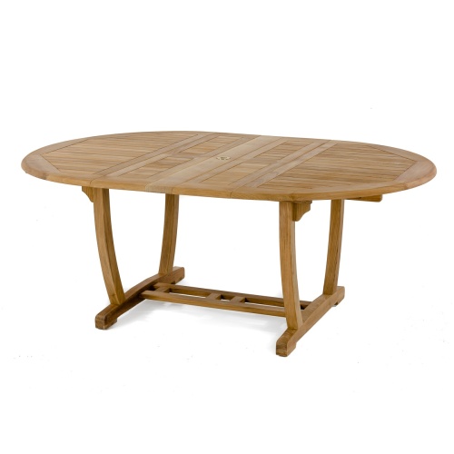 15548 Martinique Teak Extension Table angled view on white background