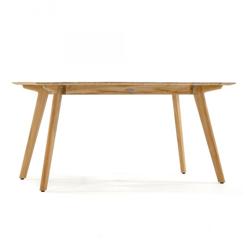 70553 Surf Barbuda teak 5 foot rectangular dining table side view on white background