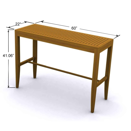 70647 Somerset Laguna teak rectangular table autocad on white background