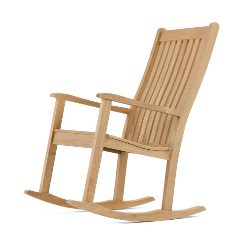 12223 veranda teak rocking chair side view on white background