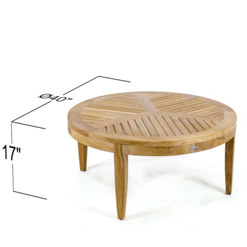 14250 Laguna teak coffee table autocad on white background