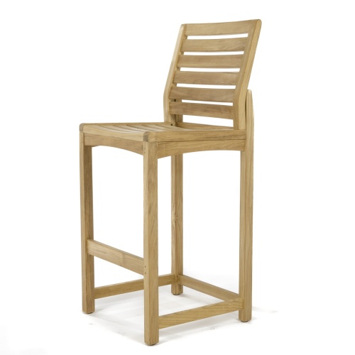 70643 Vogue Somerset teak barstool left side view on white background