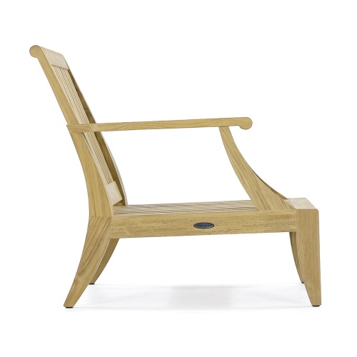 12152DP Laguna teak lounge chair frame side profile on white background