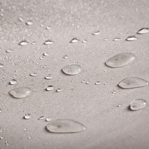 61916SC Surf Folding Chair Cover showing closeup of water droplets on the repellant material of cover