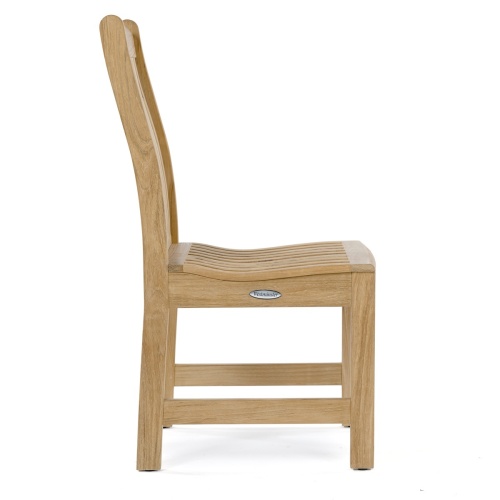 11315  Veranda Teak Dining Chair side view on white background