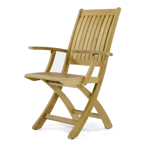 12602 Barbuda Teak Armchair angled view on white background