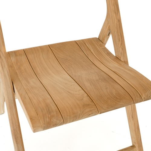 70146 Surf Nevis Dining Set Side Chair in open position showing closeup of seat on white background