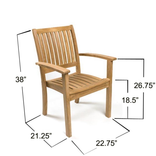 70685 Sussex Pyramid teak dining armchair right side autocad on white background