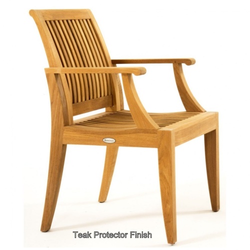 11810 Laguna Side Chair in Teak Oil Finish angled right side view on white background