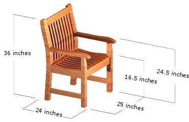 12218 Veranda teak dining armchair autocad on white background