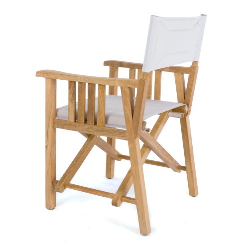 70015 Montserrat Director teak directors chair left rear view on white background