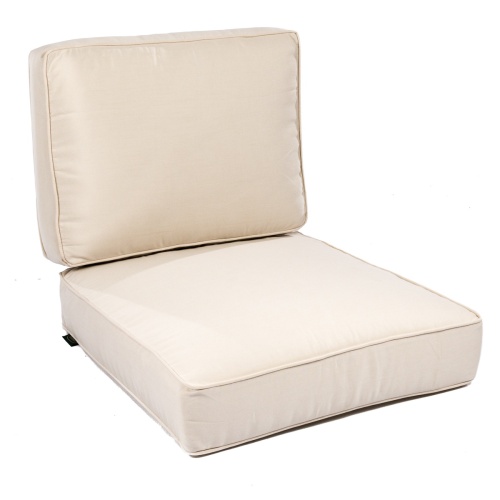 12152DP Laguna Teak Lounge Chair Cushion in Canvas color on white background