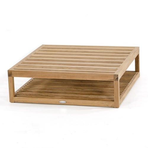 70230 Maya teak coffee table angled top view on white background