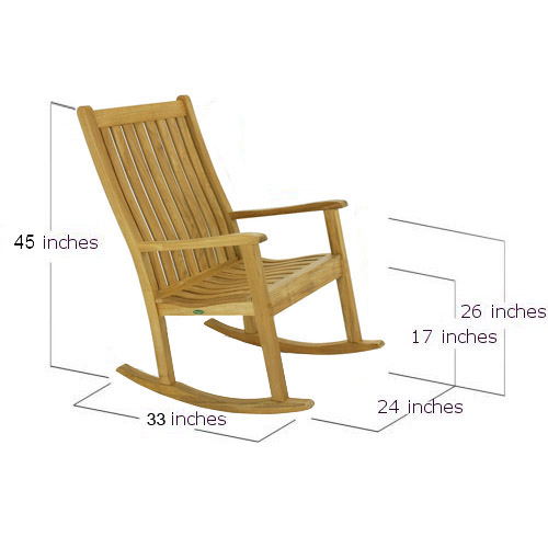 Veranda Teak Rocking Chair - Picture L