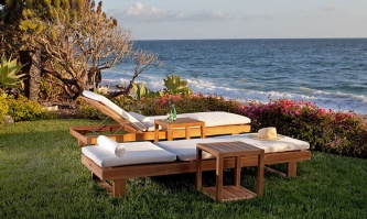 Teak pool chaise online lounge