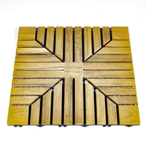 1 Carton Diamond Teak Floor Tiles - Picture L