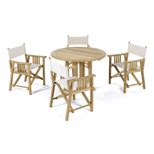 5 pc Barbuda Director Teak Dining Set - Picture A