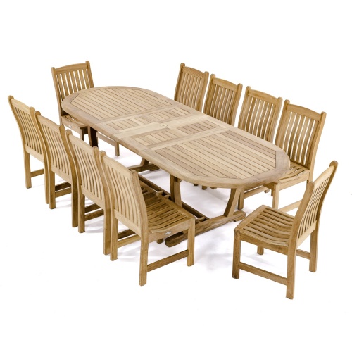 9 pc Montserrat Veranda Teak Dining Set - Picture A