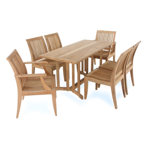 7 pc Nevis Laguna Teak Dining Set - Picture A